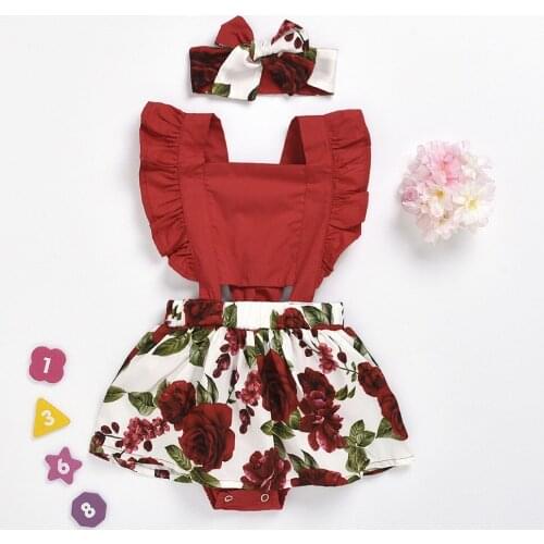 2020 Baby Girls Bodysuits Infant Newborn Sleeveless Suspender Jumpsuits Cotton Clothes One-pieces Outfits Baby Casual BodySuit