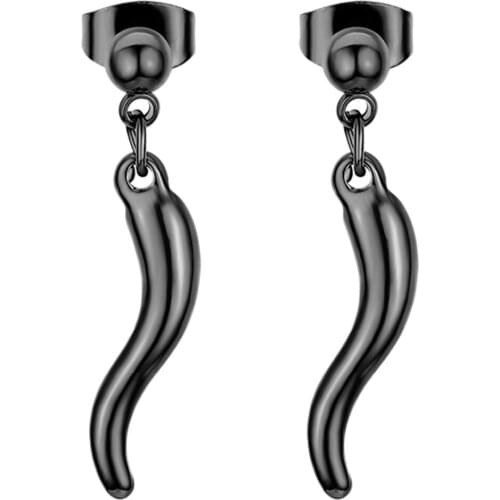 Boniskiss Fashion Punk Waves Pattern Earrings for Women Stainless Steel Stud Earrings Jewelry Gift 2020 New wholesale