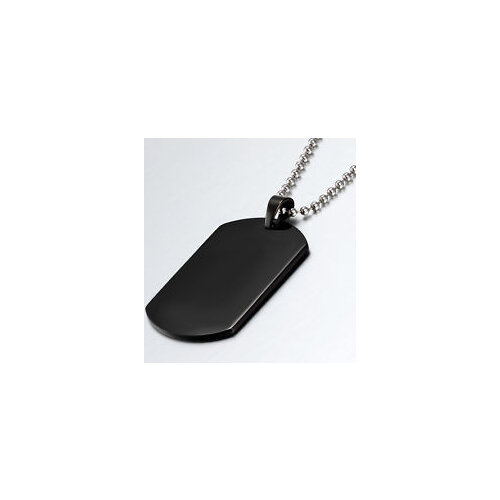Cheap Cool New Mens 316L Stainless Steel Black Dog Tag Military Necklace low price custom black dog tags necklace