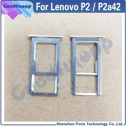For Lenovo P2 P2a42 SIM Card Tray Slot Holder Adapter Socket Repair Parts Note Sim Tray Holder