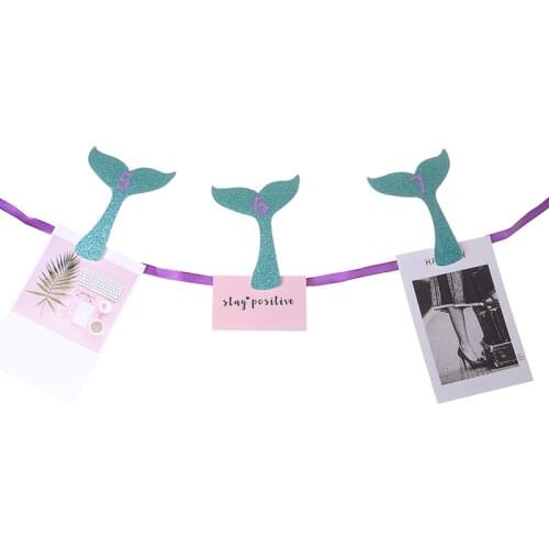 Monthly Photo Banners Mermaid Garland First Birthday Party Decoration Supplies