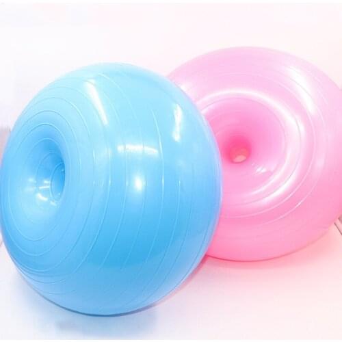 JSYSX 50cm donut thickened explosion-proof hemisphere yoga ball fitness inflatable balance yoga ball Gym Exercise Yoga PVC Ball