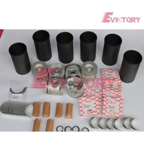 For Isuzu engine rebuild overhaul kit 6HK1 6HK1X piston + ring cylinder liner full gasket bearing