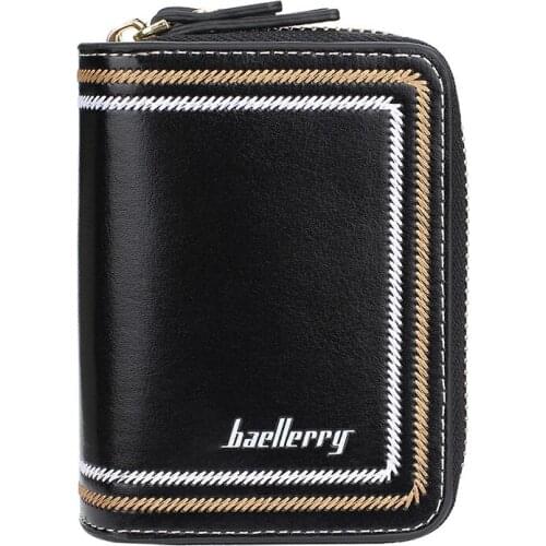Baellerry Women Wallets Card Holders Classic Short Leather Female Purse Zipper Wallet for Women