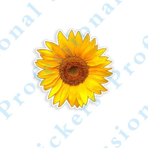 Creative stickers Sunflower Sticker Yellow Sun Flower Cup Laptop Car Vehicle Window Motorcycle Decal Waterproof Vinyl Decals