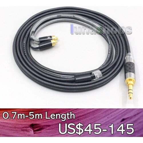 LN007114 2.5mm 4.4mm XLR 3.5mm Black 99% Pure PCOCC Earphone Cable For Dunu dn-2002