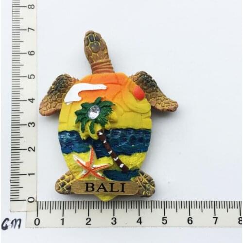 Bali Indonesia)Fridge Magnet Creative Travel Commemorate Crafts 3D Ornaments Magnetism Resin Material Refrigerator Stickers