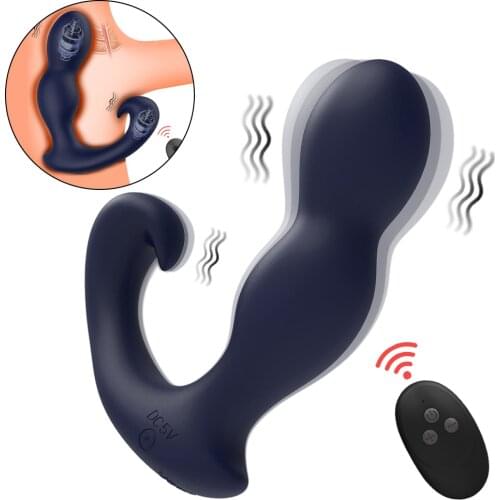 Remote Control Male Prostate Massager Vibrator For Men Tail Anal Plug Sex Toys Silicone Butt Plug Sex Toy For Gay Couples