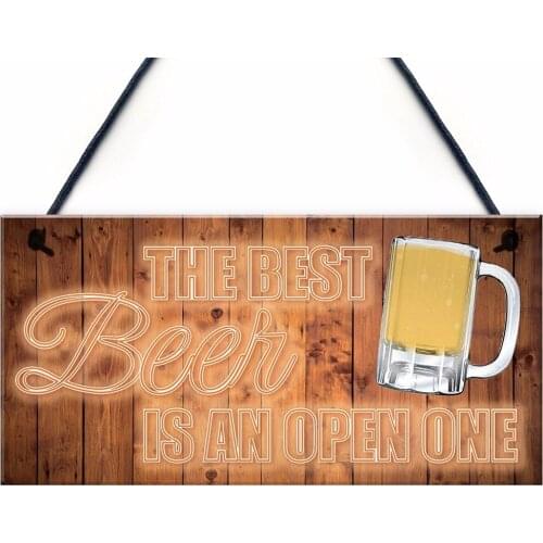 Meijiafei Vintage Beer Sign Plaque Poster Bar Wall Pub Home Decor Club Retro Kitchen Gift 10" x 5"