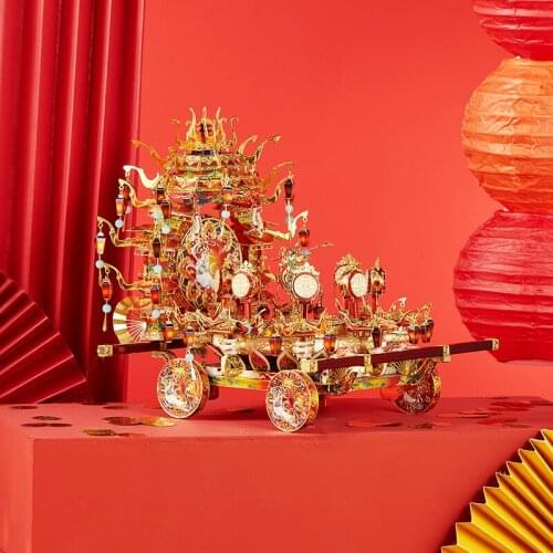 Piececool PHOENIX DANCE VEHICLE building Model kits 3D metal puzzle laser cutting Jigsaw DIY Toys gift for children