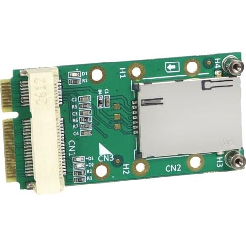 Mini PCI-E Adapter Card Slot mPCIe w SIM Card Slot for 3G 4G Module WWAN/LTE/GPS Card