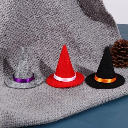 1Pc Halloween Mini Hat Doll Accessory Miniature Halloween Party Ornament Ittle Doll DIY Decoration