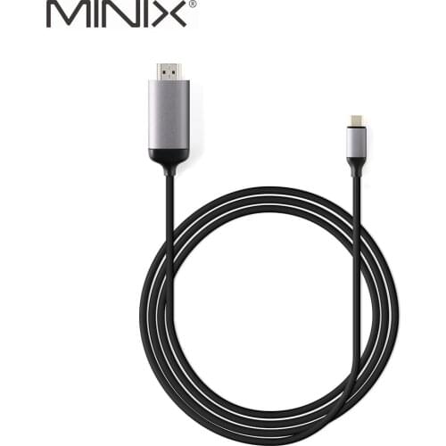 MINIX NEO C-4K USB-C to 4K@60Hz HDMI-compatible Cable 180cm supporting Windows, Mac compatible with 720p HD and Full 1080p