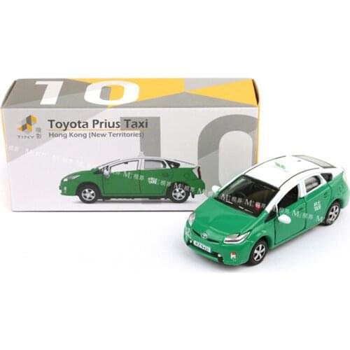 1:64 TOYOTA PRIUS TAXI GREEN 10 Alloy model Vintage car Metal toys for childen kids diecast gift