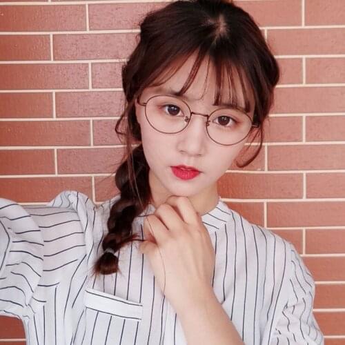 Veshion Titanium Retro Round Frame Glasses Frame Myopia Anti-blue Light Glasses Spectacle Elegant Luxury Prescription Points