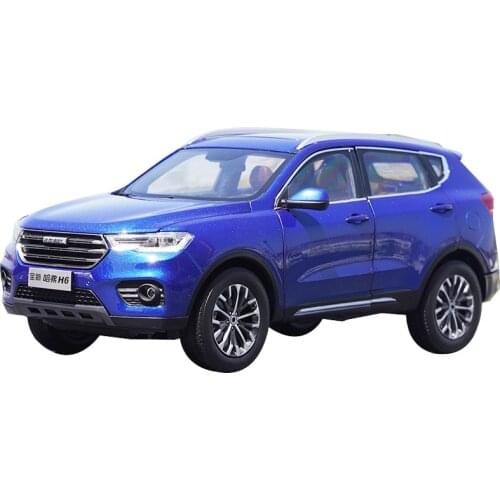 Original factory Blue Brand new 1:18 Great Wall Haval H6 diecast SUV car model for gift, collection