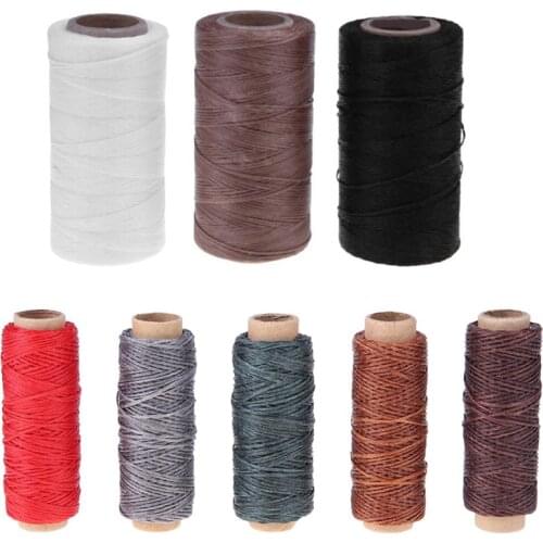 Flat Waxed Thread 150D/16 Wax String Cord Sewing Craft Tool Portable for DIY Handicraft Leather Products Waxed Thread Cord