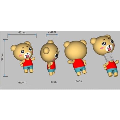 Custom PVC usb flash drive 2D 3D pendrive 4GB 8GB 16GB 32GB usb disk (100pcs can produce your customize model)