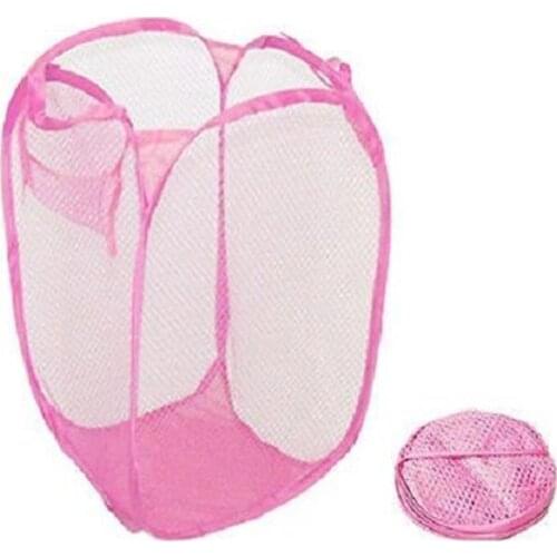 Laundry Bag Pop Up Mesh Washing Foldable Laundry Basket Bag Bin Hamper Storage Net Storage Basket Toys Sundry Receive Bag