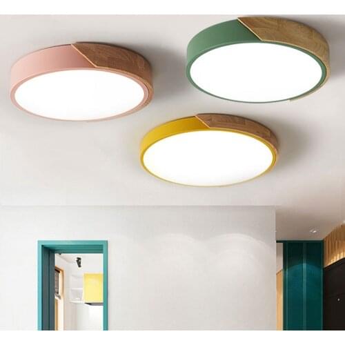 Nordic LED Ceiling Light Modern Round Ultra-thin Wall-mounted Lamp for Living Room Kitchen Bedroom