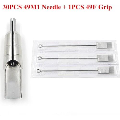 EZ 30 pc Magnum Tattoo Needles 49M1 with 1 pc 316 Stainless Steel Magnem bullet tubes 49F Tattoo Grip tattoo supply 1 set/lot