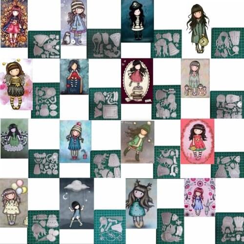 ZENRA Lovely Girl Steel Metal Cutting Die Stencils Knife Mould For DIY Paper Card Making Decorative Scrapbook No1-No16