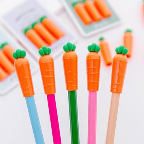 3pcs/pack Creative Carrot Chick Pen Pencil Cap Sleeve Cover Extender Protector Office School Supplies Stationery