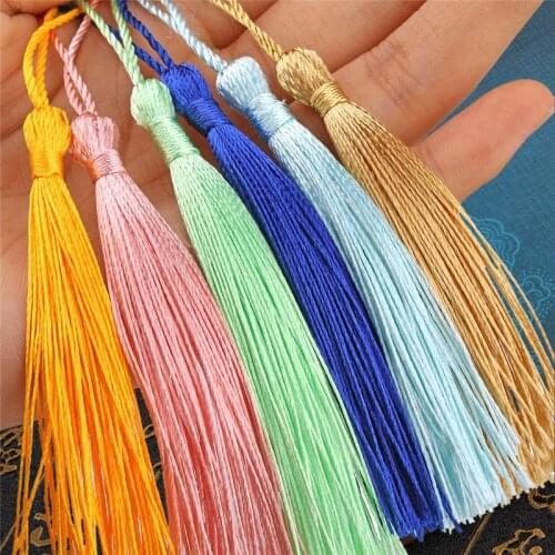 500pcs/Pack Polyester Silk Tassels Fringe Trim wholesale 13cm Long Cotton Tassel Wedding Decoration DIY Sewing Accessories