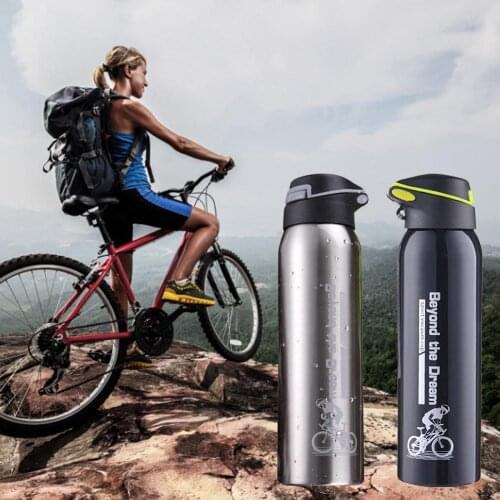 500ml Mountain Bike Bicycle Kettle Riding Aluminum Alloy Thermos Cup Warm-keeping Water Cup Sports Kettle Hear Preservation