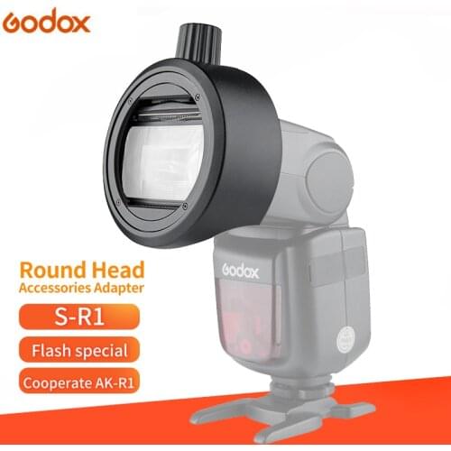 In Stock Godox S-R1 Flash Speedlight Adapter AK-R1 Adapter Ring for Godox TT685 V860II V350 TT600 Yongnuo Canon Nikon Sony Flash