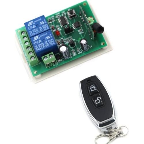 DC 12V 24V Wireless Remote Control Switch System Remote Switch Receiver Transmitter NO NC COM Learning code 315/433MHZ