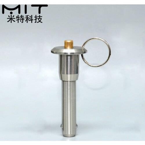 Dia 6mm Quick Release Pin Ball Lock Pins Button Type with Ring Handle Pull Quick Lock Pins Stainless steel Length 10-100mm
