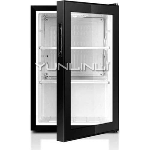Household Refrigerator Freezer Food Sample Cabinet 62L Single Door Refrigerator Small Storage Cabinet Household LC-62/HC