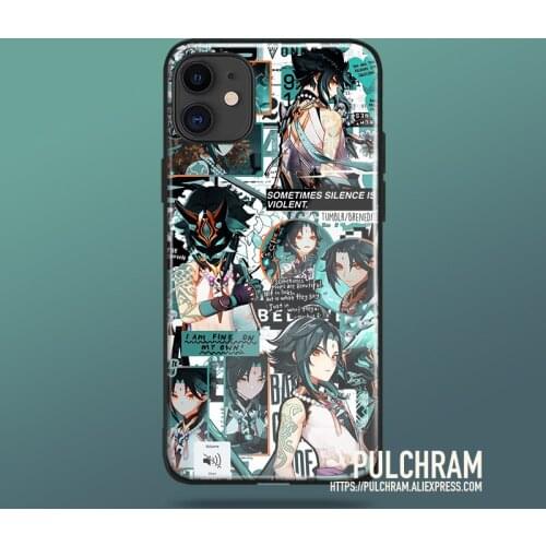 Genshin Impact XIAO Glass Soft Silicone Phone Case Cover Shell for IPhone SE 6s 7 8 Plus X XR XS 11 12 Mini Pro Max