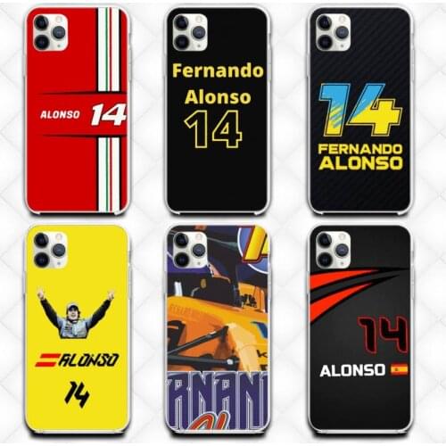 Phone Case Transparent Case For Iphone 6 6s 7 8 Plus XR X XS XSmax 11 12 Pro Mini Max Fernando Alonsos 14 Renault F1 Racing