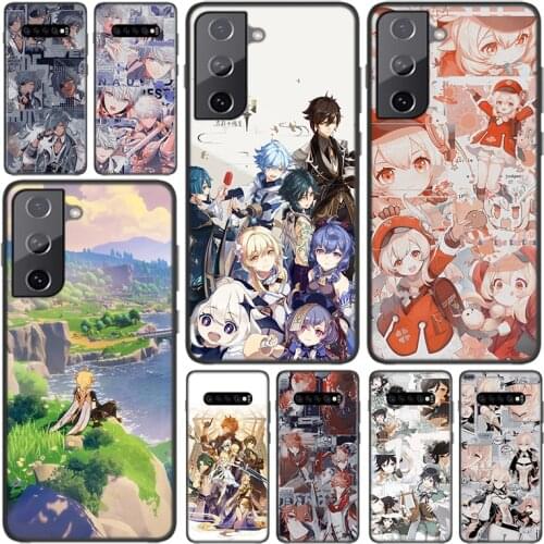 Silicone Cover Funda Genshin Impacts Game For Samsung Galaxy S21 S20 FE Ultra S10 S10e Lite S9 S8 S7 S6 Edge Plus Phone Case