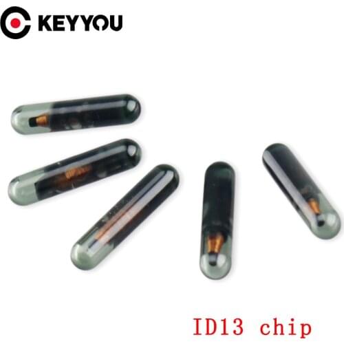 KEYYOU 1PCS Car Key Chip Blank ID13 Chip Glass Transponder chip ID 13 Chip For Audi For Fiat For Acura For Honda For Chevrolet