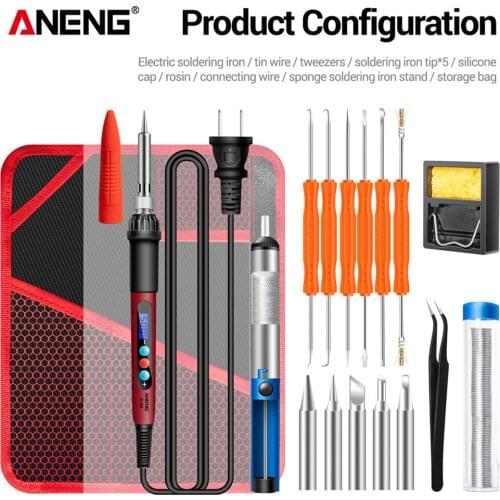 ANENG SL103 Digital Electric Soldering Iron US/EU Plug Adjustable Temperature Display Welding Tool Portable Electrocautery