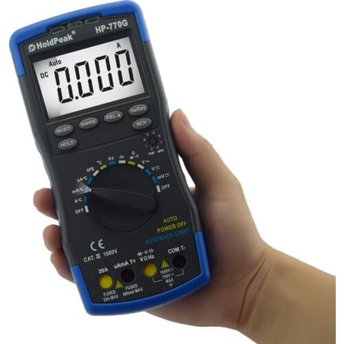 HP-770G Digital Multimeter DMM DC AC Voltage Temperature ,for Resistance/ Capacitance/ Frequency/ Temperature/ Duty Cycle Test