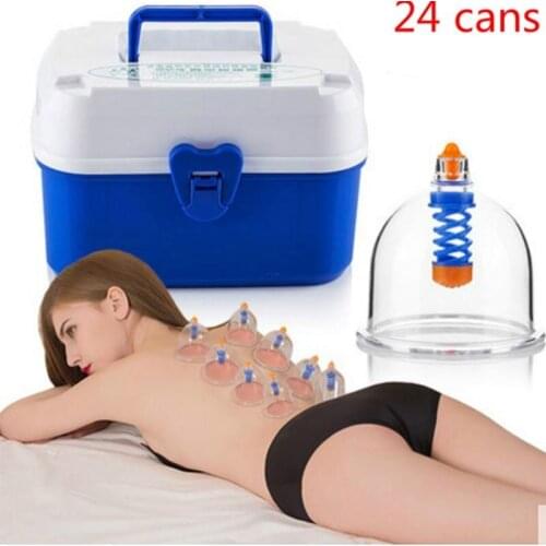 Cupping is 24 cupping cans household vacuum cupping suction type magnetic therapy thickening tank pull the glass