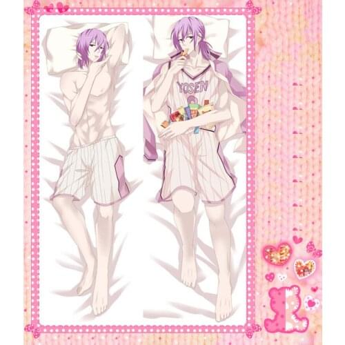 Anime Cartoon Kuroko No Basketball Double Bolster Hugging Pillow Case Pillow Cover Pillowcase Peach Skin 2 Way No.8112
