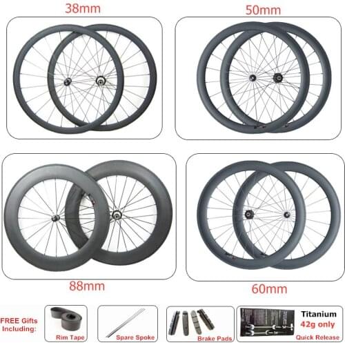 FIC 38 50 60 88mm deep Powerway R36 Straight pull hub wheel 23mm wide Tubular Clincher Tubeless 700c Carbon Road Bike Wheelset