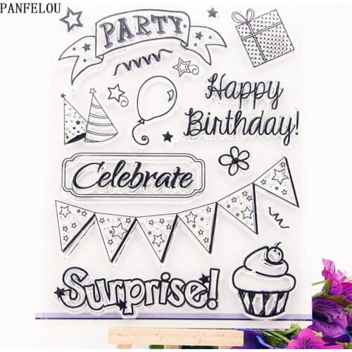 Flags Of Cake Transparent Silicone Rubber Clear Stamps Cartoon For Scrapbooking/DIY Easter Wedding Album