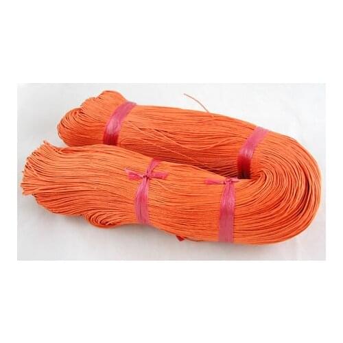 Cotton Wax Cord, Orange, 1mm in diameter, about 430m/bundle