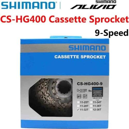SHIMANO CS HG400 9 Speed Mountain Bike Cassette 11-32T 11-34T 12-36T MTB 9v Bicycle Freewheel Original Accessories