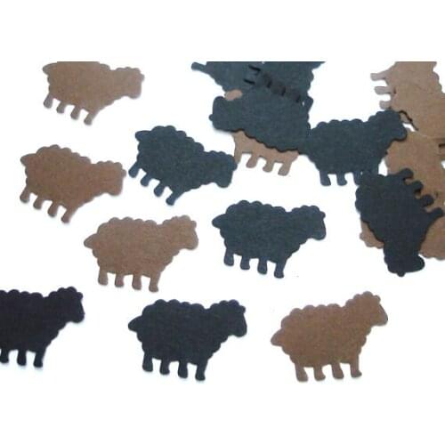 Brown and Black Sheep Confettis birthday wedding bridal baby shower party Table scatters scrapbooking
