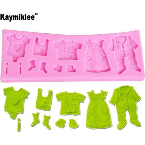 M238 3D Baby Cloth&Shoe Decorating Tools Sock Chocolate Gumpaste Soap Mold DIY Cookies Confectionery Kitchen Bakeware