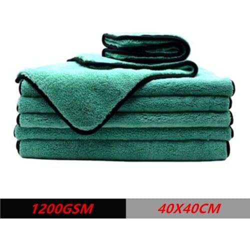 FOR DROP SHIPPING 1200GSM Super Soft Premium Microfiber Drying Cltoth Ultra Absorbancy Aqua Deluxe Car Wash Towel 40x40CM Duster