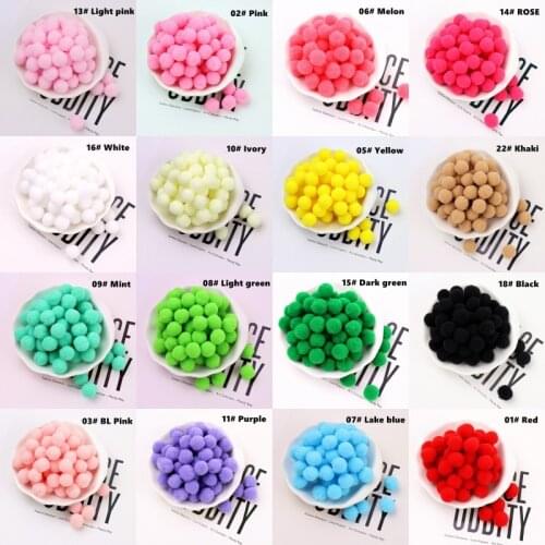Fluffy Soft Pompom Plush Pom Poms Ball 10mm 15mm 20mm 25mm 30mm Pompones DIY Handmade Sewing Craft Kids Toy Wedding Decoration