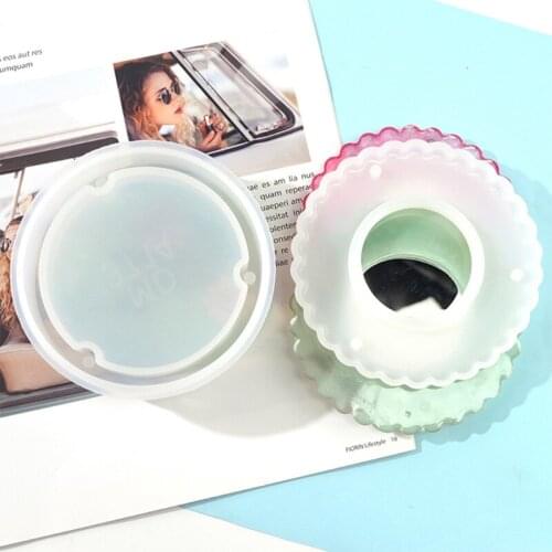 False Eyelashes Display Tray Holder Round Case Silicone Epoxy Mould Resin Casting Mold Eyelashes Storage Box Case Holder